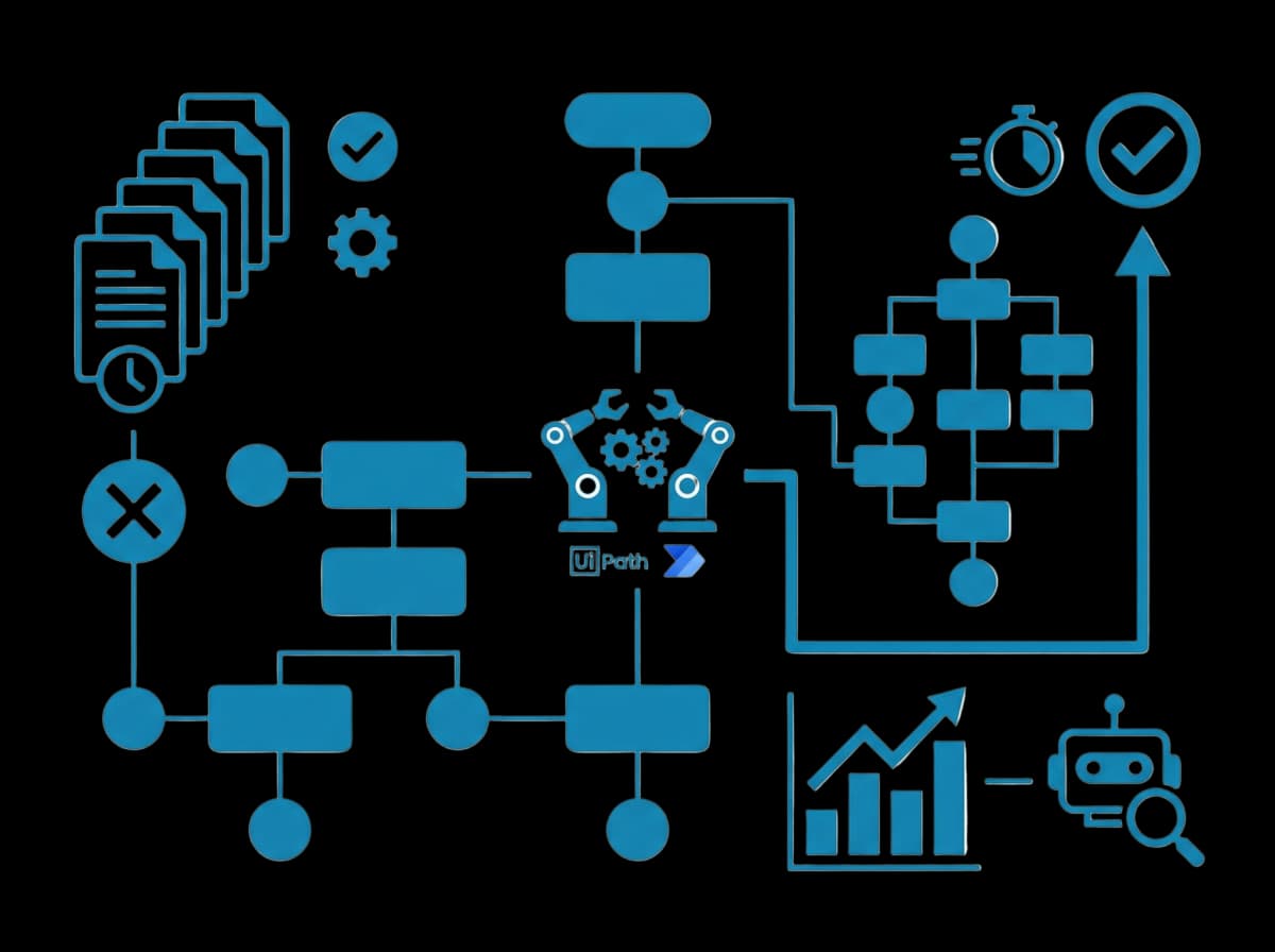 RPA workflow automation illustration